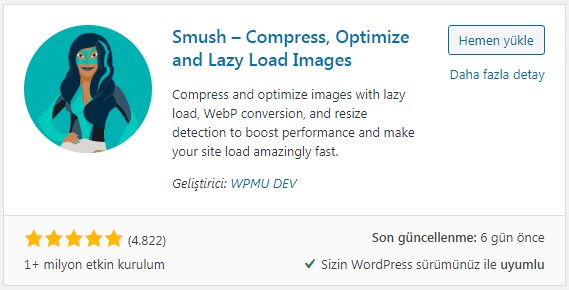Smush WordPress Resim Sıkıştırma Eklentisi